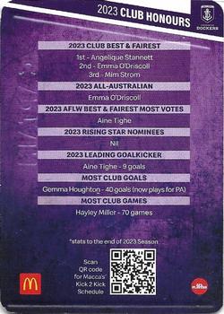 2024 AFL TeamCoach - McDonald's AFLW Captains Silver #CW-06 Hayley Miller Back